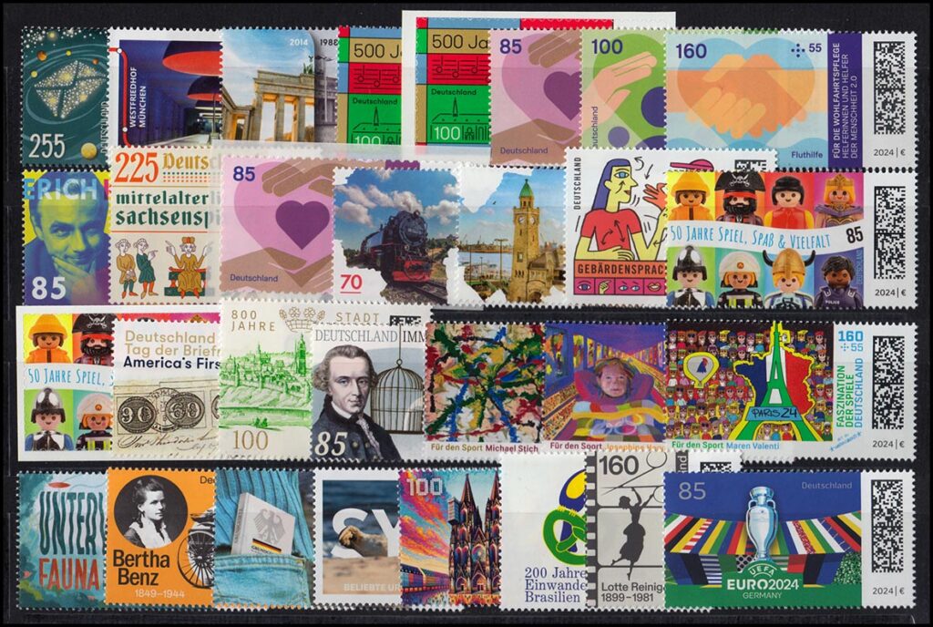Briefmarkenausgaben Deutschland 2024 - Teil 1